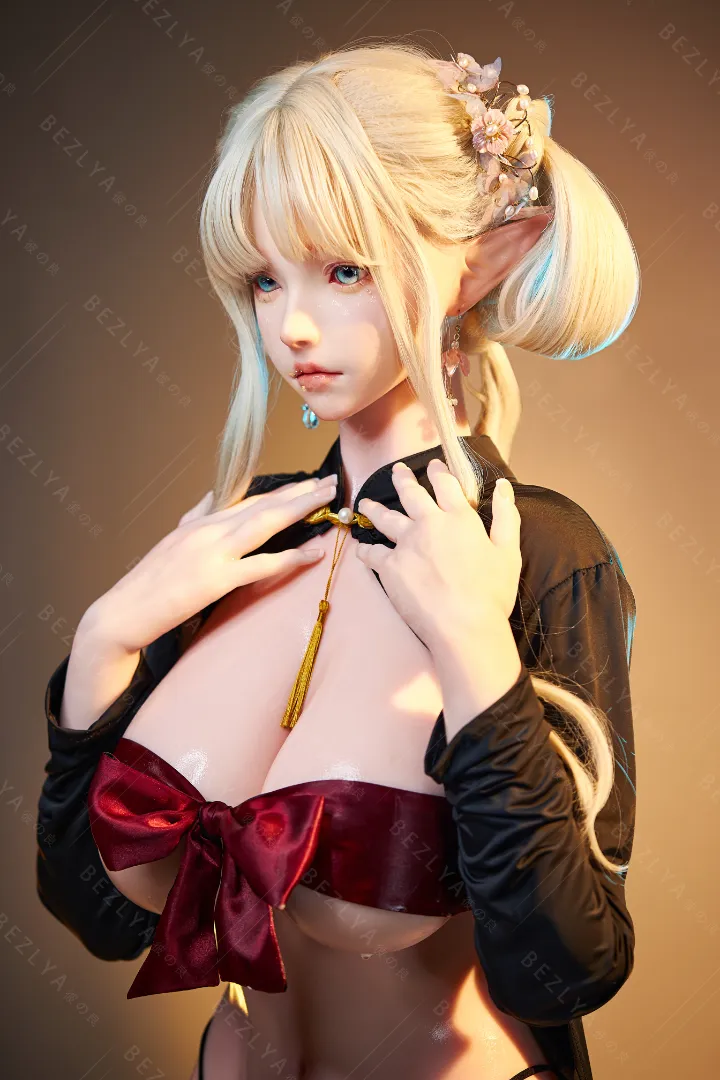 155cm (5ft1) G-Cup Ultra Make up Silicone Head + TPE Body Hybrid Sex Doll Kaliya, Head Kaliya